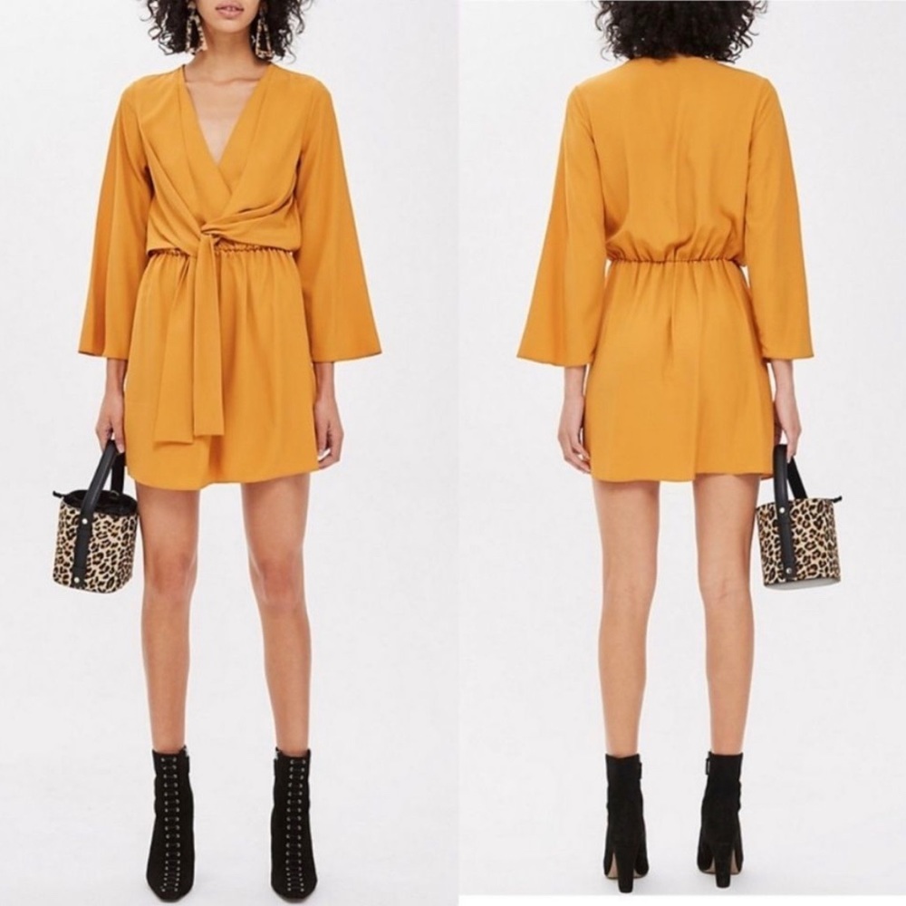 NWOT TOPSHOP Tiffany Knot Mini Dress US 2